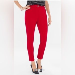 Euc So Slimming Chico’s Refined Ponte Ankle Pants.